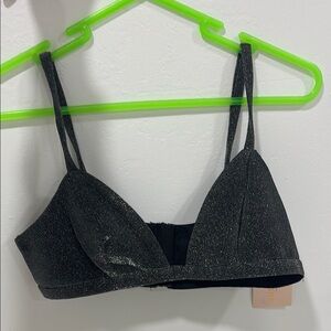 Black Glitter Bralette